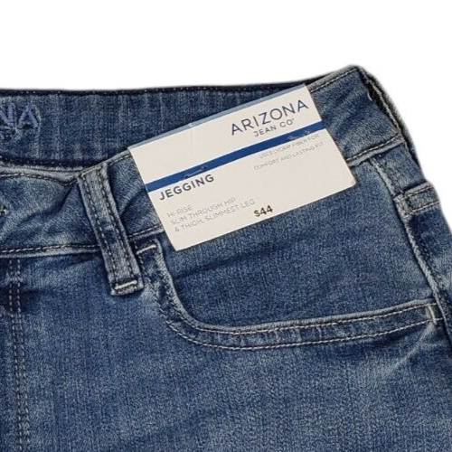 Arizona Jean Co Jegging Womens Juniors High Rise Straight Leg Blue Size 11 - Picture 5 of 12