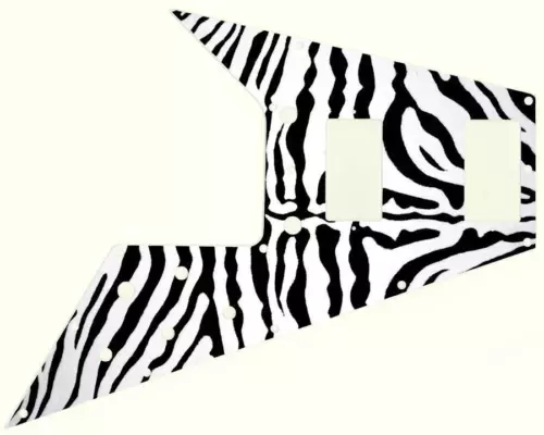 Gibson Flying V Pickguard for  '67 Re-Issue Guitar Custom Graphical Zebra 1