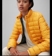 Marc O’polo Quilted Jacket Slow Down - No Down Amber Wheat Size 34 Uk 6 Rrp £155