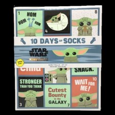 Star Wars Mandalorian Grogu Toddler 2T-4T 10 Days of Socks Advent Calendar NEW