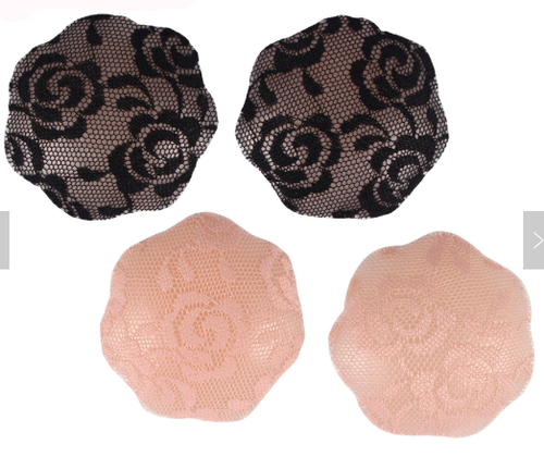 Reusable Silicone Lace Nipple Covers Breast Lift Invisible Adhesive Stickers UK - Picture 12 of 15
