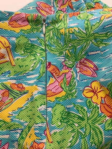 Boston Proper Damen Größe 6 bunte hawaiianische Blumenmuster-Stretchhose kurz - Bild 8 von 12