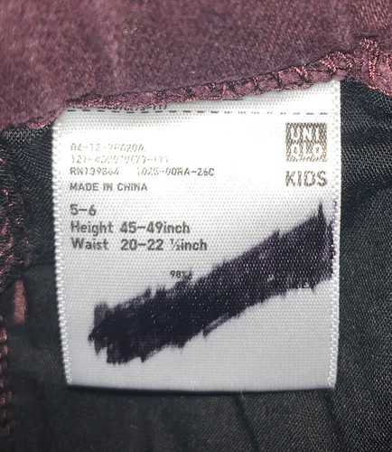 Preowned- Uniqlo Buttonless Stretch Denim Jeggings Girls (Size 5-6) - Picture 4 of 6