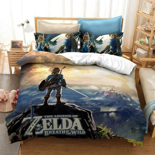 Juego de funda nórdica Legend of Zelda Games edredón Doona cama individual doble tamaño queen - Imagen 4 de 28
