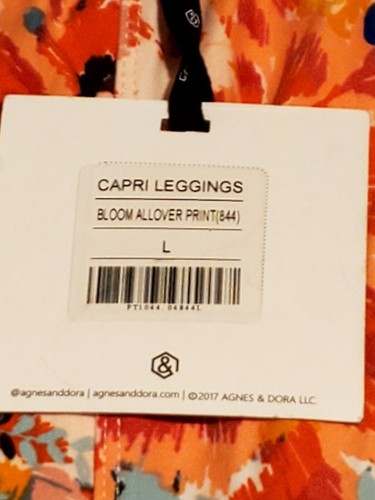 AGNES & DORA Women's Knee Length Yoga, Exercise Stretch Floral Leggings ,size L - 第 7/9 張圖片