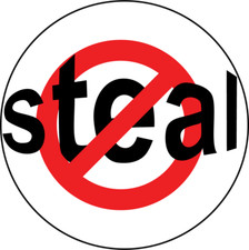 STEAL  Adhesive Vinyl Sign Decal