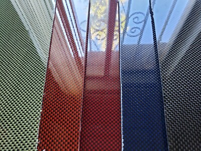 12''x12''x1/16'' 1x1 Plain Weave Carbon Fiber Fiberglass Sheet Panel Gloss One Side