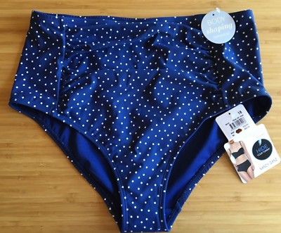 New Womens Swimwear Panache Nancy Fold Bikini Brief Pant SW0777 Navy