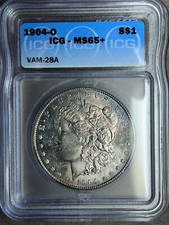 1904 O ICG MS65+ VAM 28A "Trigger" Super CD Morgan Sliver Dollar