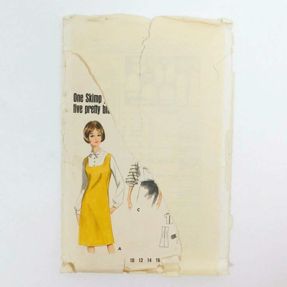 Butterick 4124 Misses Jumper Blouse Sewing Pattern Cut Size14 Bust 34 Vintage - Image 2 of 4