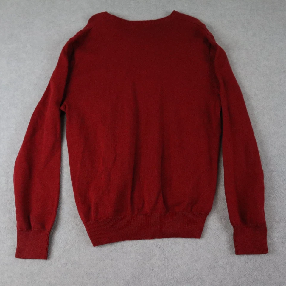 Consensus Sweater Mens Medium Pullover Cable Knit V-Neck Red Long Sleeve NWT - Image 4 of 4