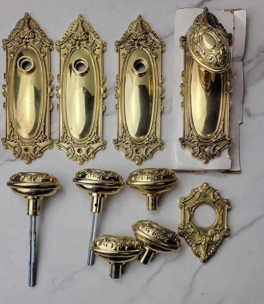 Vintage brass cheap door plates