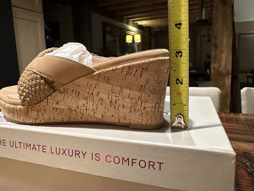 Taryn rose Beige Cork Thong Wedge Sandal NEW 8 - Picture 4 of 5
