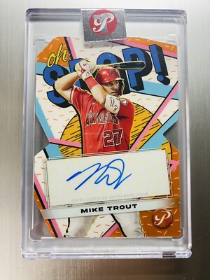 Mike Trout 2023 Topps Pristine Encased Oh Snap! Auto Orange Refractor # d /25