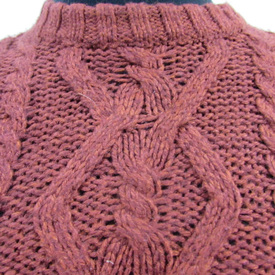 Asos Mens Wool Blend Crew Neck Jumper Maroon Chest 34/36 UK S REF (Y00923) - Image 3 of 4