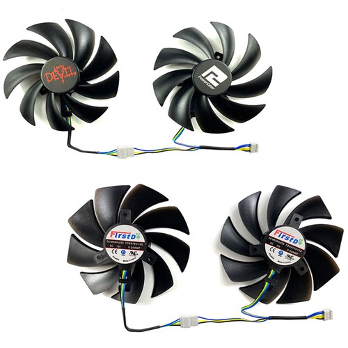 Graphics Card Cooling Fans fit for POWERCOLOR RX6600/RX6600XT/RX6650XT Red Devil - Afbeelding 8 van 9