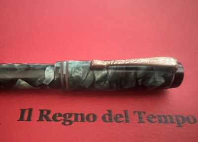 GLORIA Marbled Celluloid Fountain Pen Green Writes Vintage '30