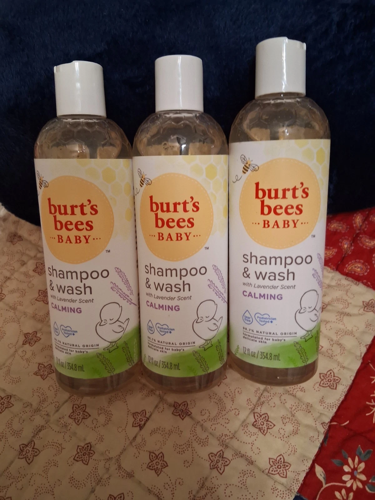 Burt's Bees Baby Calming Shampoo and Wash with Lavender, Tear-Free, 12 Fl oz 3pk