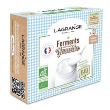LAGRANGE, Ferments yaourts natures BIO, 3 sachets, 385001 Multicolore