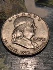 1958 "D" Franklin Silver Half Dollar vf
