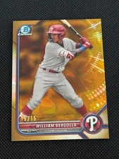 2022 Bowman Chrome Draft Sapphire Edition BDC-88 William Bergolla #15/15