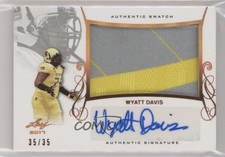 2017 Leaf Metal US Army All-American Bowl 35/35 Wyatt Davis Patch Auto 1m1a
