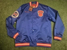 Mitchell & Ness New York Knicks Patrick Ewing Legends Satin Jacket Mens Large