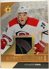 2014-15 UD Ultimate Collection Patch 19/35 Alexander Semin Hurricanes NM Card 