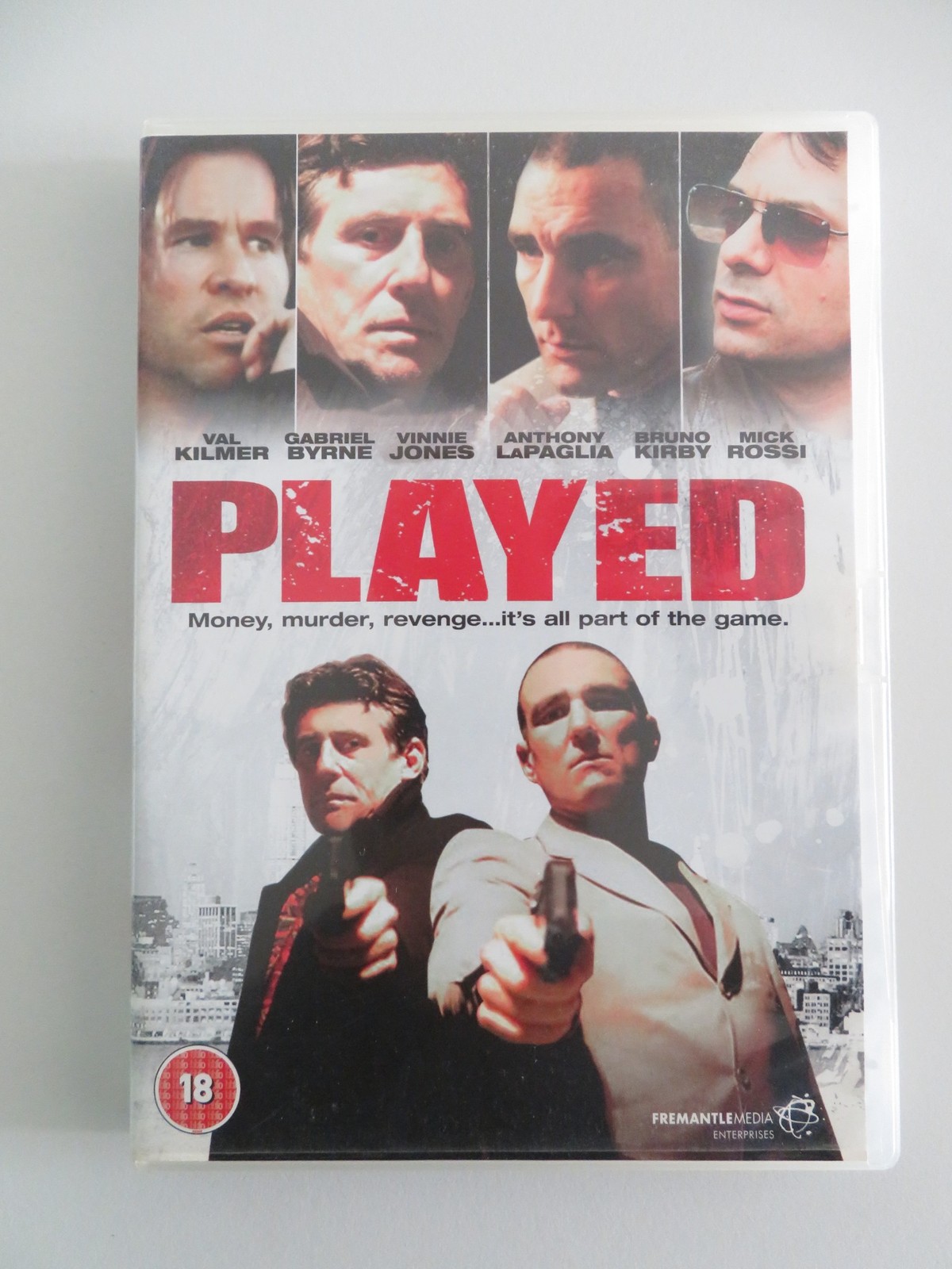 PLAYED (DVD) VAL KILMER GABRIEL BYRNE 2006 REGION 0