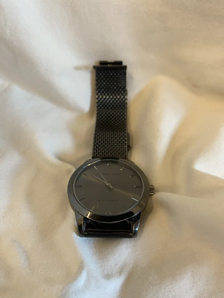 Reloj Hombre Correa Malla Diamante Negro, 41mm - 0.001 ctw Foto 4 de 4