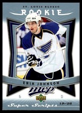 2007-08 Upper Deck MVP Super Scripts Erik Johnson RC 19/25 #357