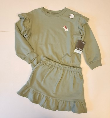 NWT Okie Dokie Toddler & Little Girls 2-pc. Skort Set Size 3T. Green (sage)