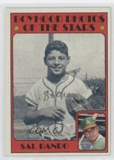 1972 Topps Boyhood Photos of the Stars Sal Bando #348 f0v