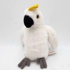 Aurora White Cockatoo Bird Plush Stuffed Animal 7" Yellow Eyes Realistic 2017