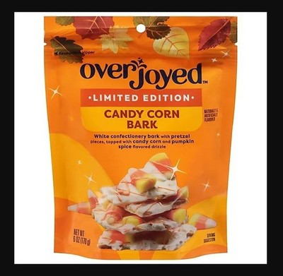 Overjoyed 6oz CANDY CORN Bark Pumpkin Spice Confection Limited Edition BB 4/2026