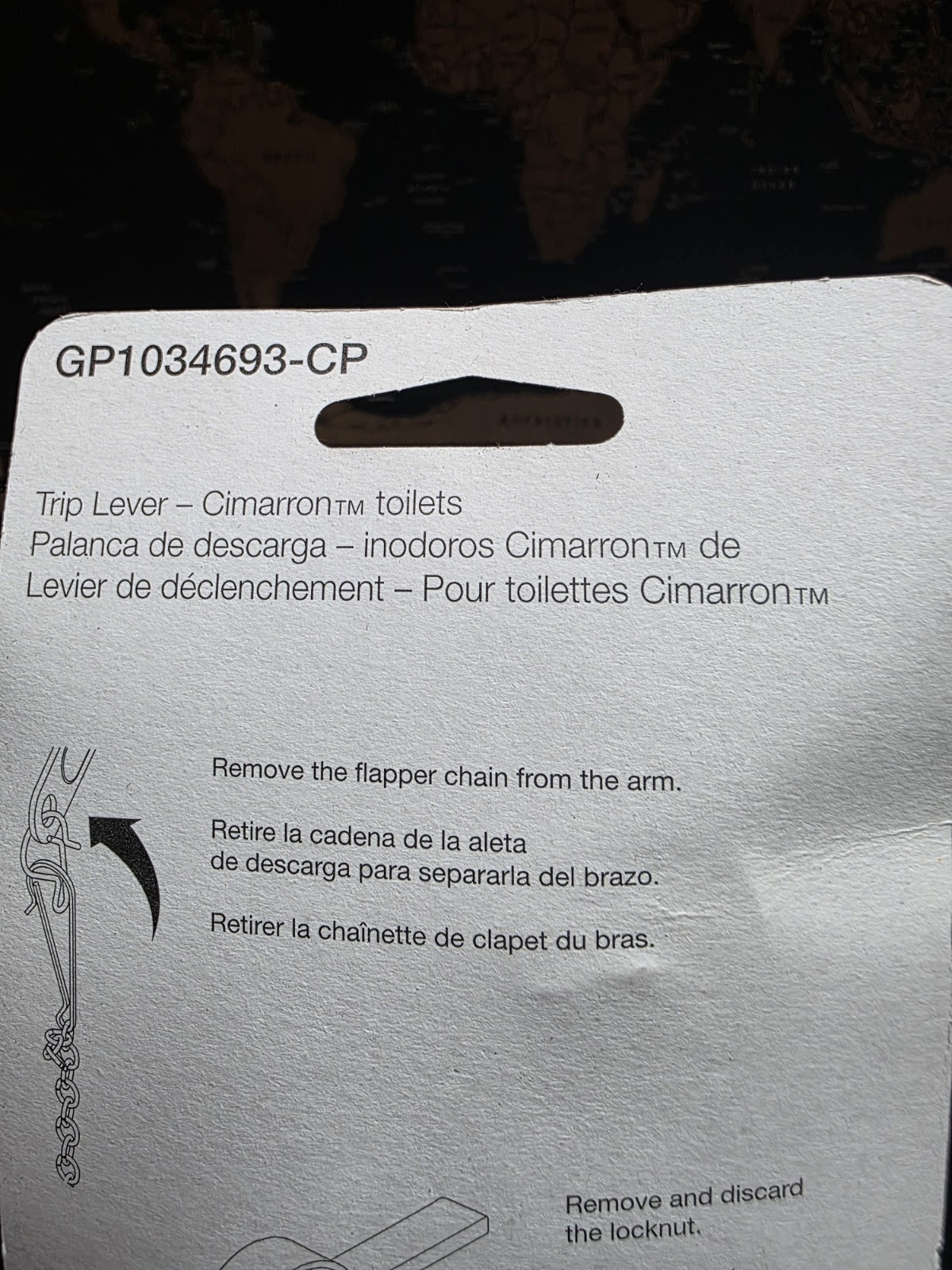 KOHLER GENUINE PART GP1034693-CP CIMARRON TRIP LEVER	 Free Shipping 🛩