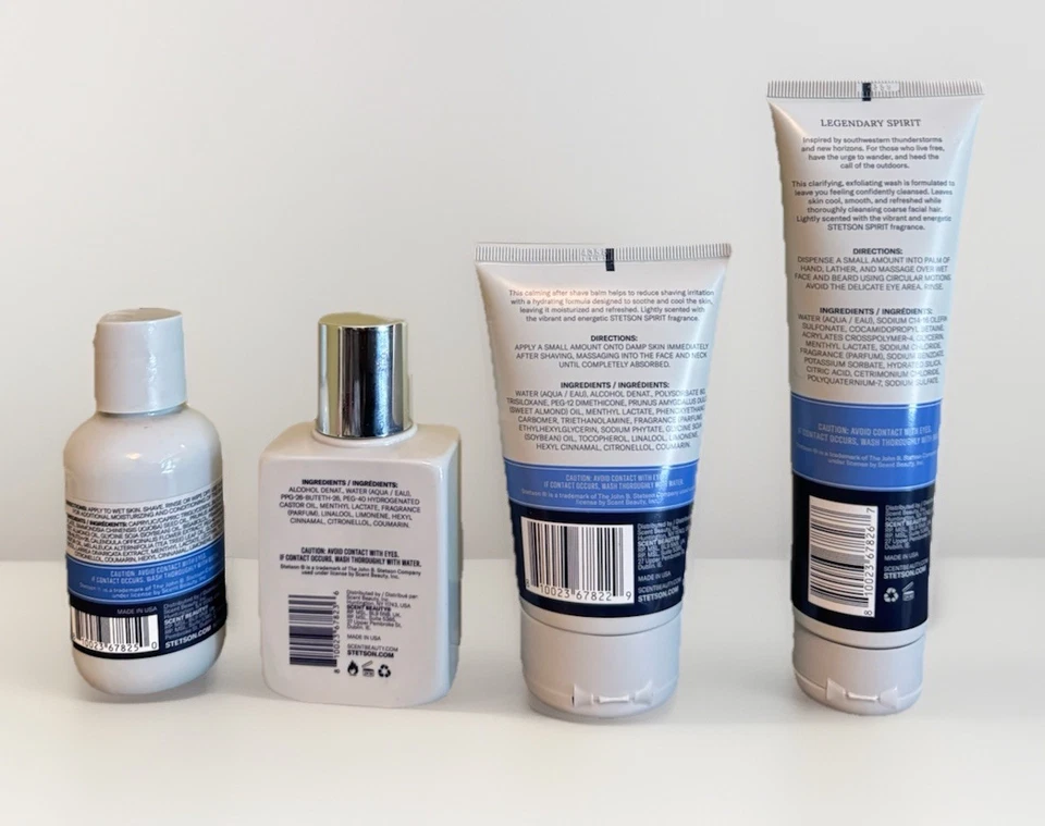 Aceite de afeitado Stetson Spirit Cooling, humedad después del afeitado, bálsamo refrescante, lavado facial Foto 2 de 2