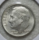 1964 D - Roosevelt Silver Dime FT (FB / FSB) Estimated Uncirculated 65. A1383.