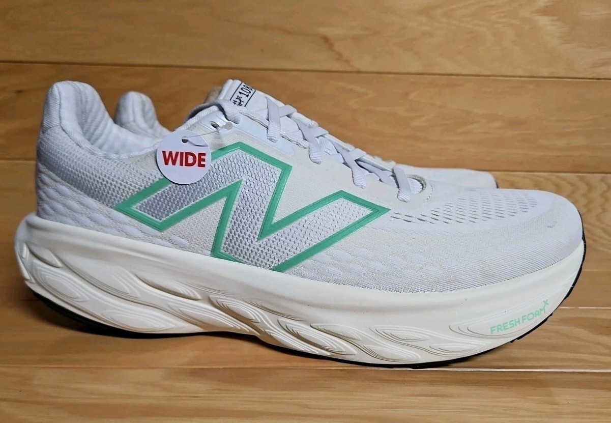 New Balance Fresh Foam X 1080 v14 Size 10.5 Wide 2E Beige Green Mens M108014E thumbnail 2