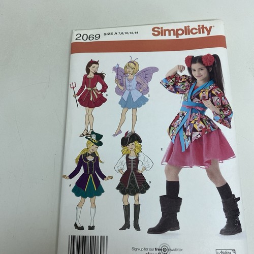 2011 Simplicity Pattern 2069 Girl's Costumes Sizes 7 8 10 12 14 Five Designs - Picture 3 of 5
