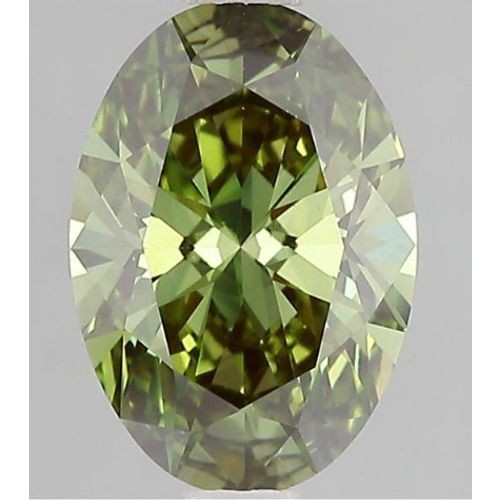 2.08 Ct OVAL IGI Loose Lab Grown CVD Diamond FANCY VIVID GREEN Color VS1 - Picture 1 of 9
