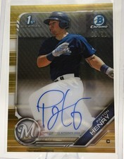 2019 Bowman Chrome - Prospects Autographs Payton Henry #CPA-PH Gold Refractor...