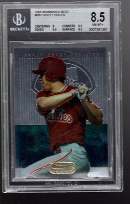 SLA227- 1995 Bowman's Best #B87 Scott Rolen RC - BGS Nmmt + (8.5)
