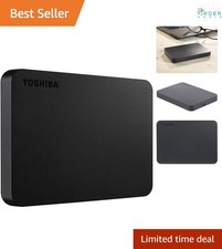 External Hard Drive 1TB Portable USB 3.0 for PC Mac Slim Compact Black