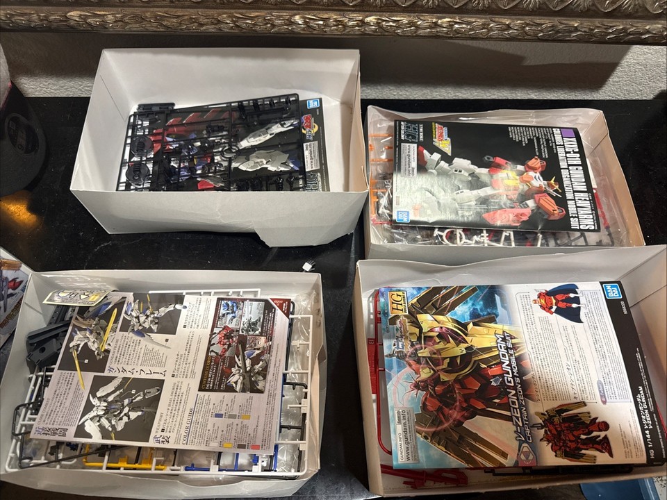 DAMEGED BOXES ONLY (4) Bandai Model Kit Lot Orphans Gundam Zeon Bael ...
