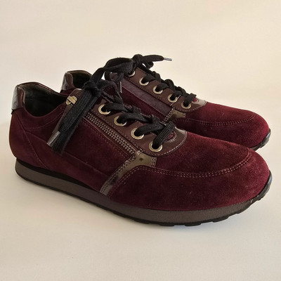Gabor OPTI FIT Comfort  Unisex  Sneaker Low Top Bordeaux  44 Wildleder Schnürung