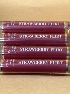 4 PACK - Bath & Body Works STRAWBERRY FLIRT Mini Perfume Eau De Parfum .23oz