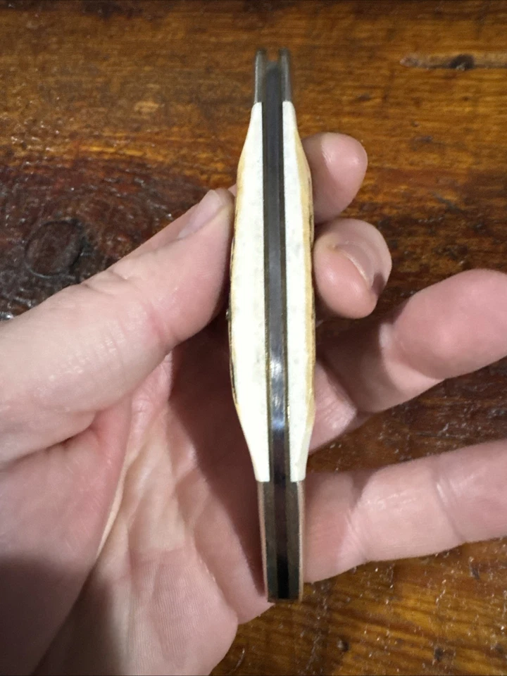 CUCHILLO PALILLO DE DIENTES JUMBO VINTAGE PARKER CUT CO con mango de ciervo. Saturday Night Spec. Foto 3 de 4