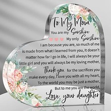 Gifts for Mom Christmas Acrylic Women Mothers Birthday Gifts Sign to My Mother