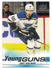 Jake Walman 19-20 Upper Deck Update Young Guns Rookie Card SP